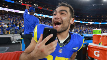 Puka Nacua Shows Up To LA Rams Camp Mario Kart Style