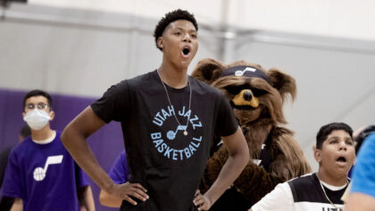 Ace Bailey Scores First Points In Utah Jazz Jersey