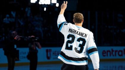Utah Jazz Star Lauri Markkanen Takes The Ice In Goalie Gear