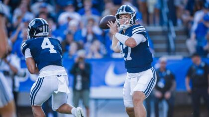 Bear Bachmeier Finds Chase Roberts For First Career Touchdown Pass