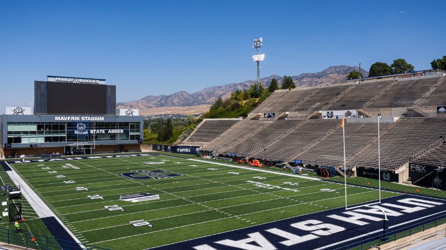 Utah State football Utah State Aggies Maverik Stadium...