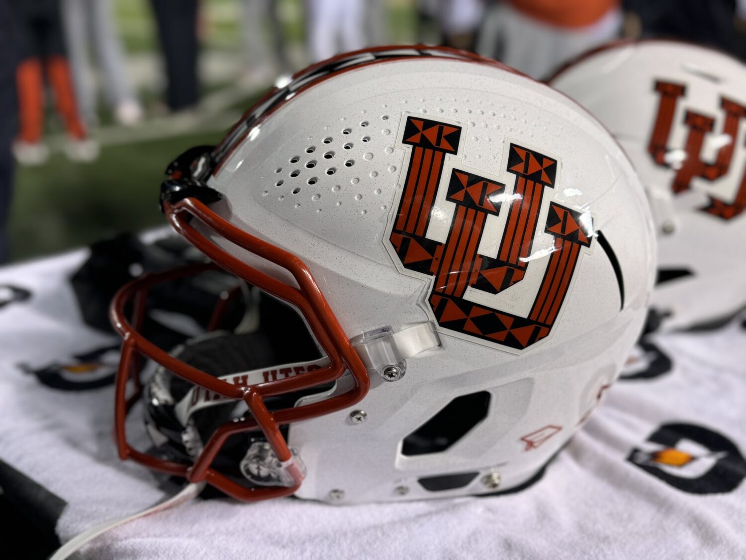 Utah's Ute Proud helmet will be worn in Utah's Ute Proud helmet will be worn in combination with th...