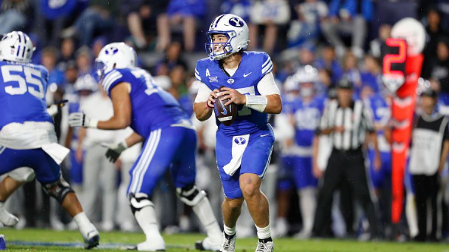 Bear Bachmeier BYU football vs. West Virginia...