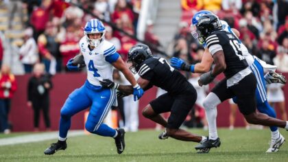 BYU Running Back LJ Martin Leaves Iowa State Game With Injury