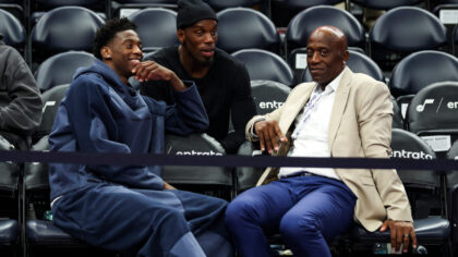 LeBron James, AJ Dybantsa Embrace After Jazz/Lakers Game