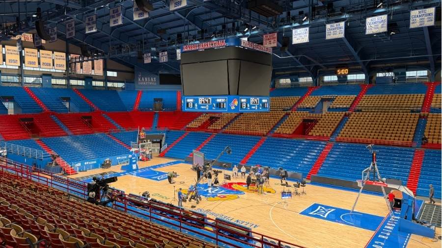 Utah travels to Allen Fieldhouse to take on the Kansas Jayhawks....