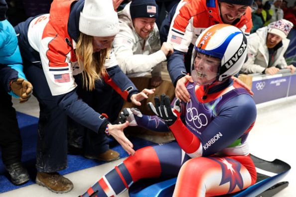 Ashley Farquharson of Team United States women's luge...