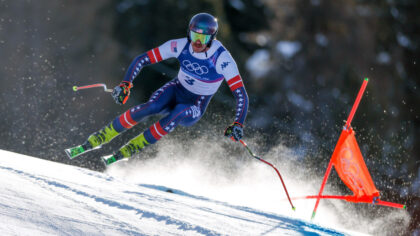 Three Local Skiers Attack Alpine Downhill Course At Milano Cortina Games