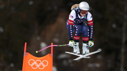 Lindsey Vonn Tests Injured Knee In Olympic Downhill Training, Pumps Fist After Successful Run