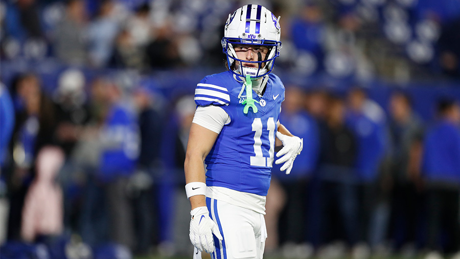parker kingston of byu football in uniform...