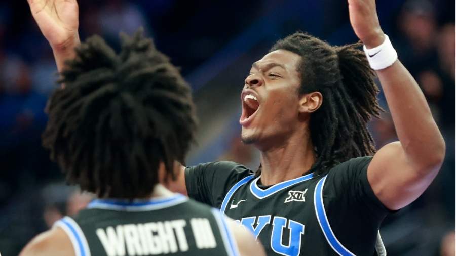 BYU Basketball, Black Uniform, Khadim Mboup...
