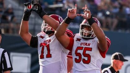 Spencer Fano, Caleb Lomu make history for Utah football