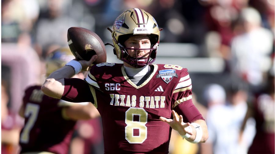 Brad Jackson #8 of the Texas State Bobcats...