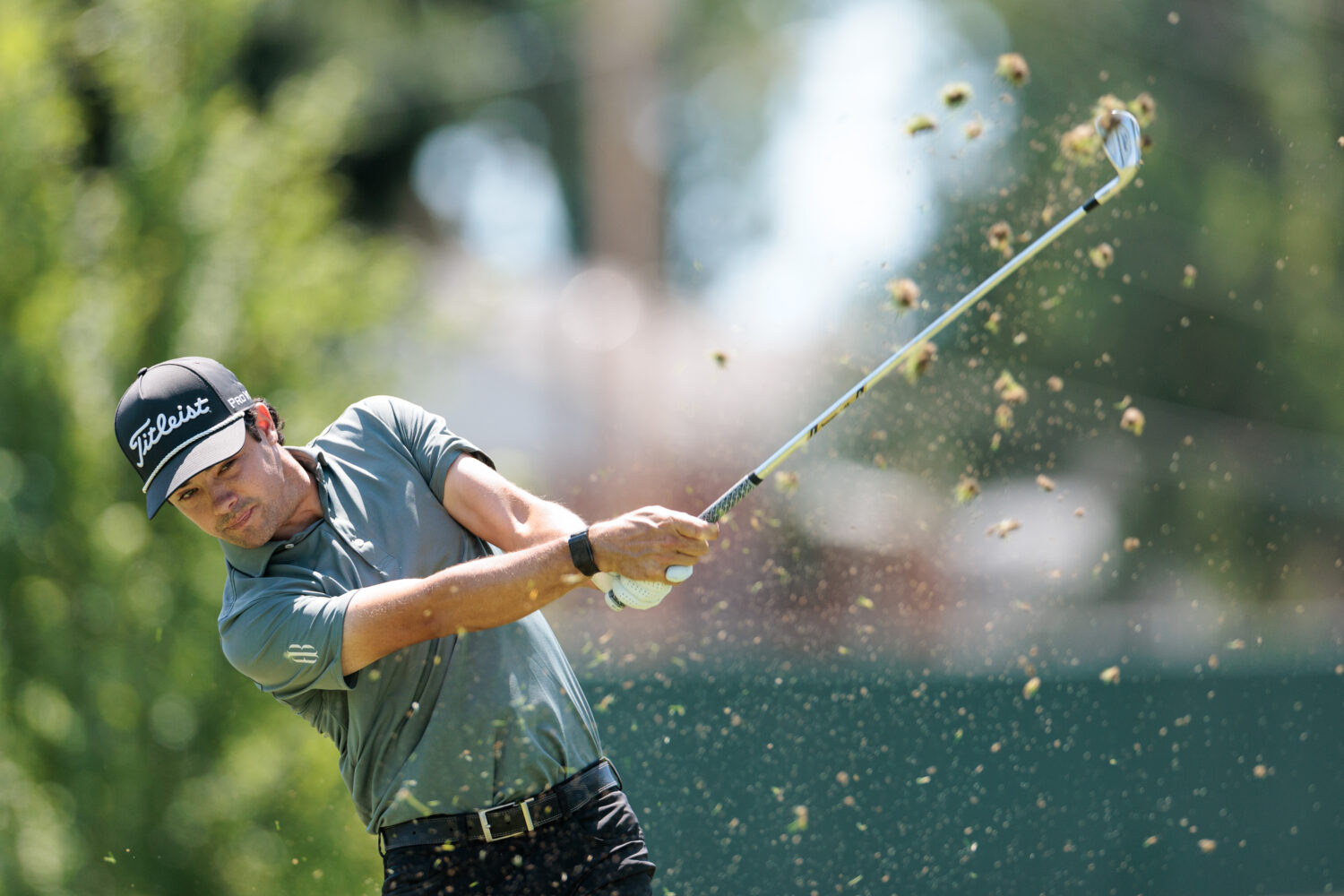 Chris Francoeur of the United States hits a tee shot on the sixth hole during the second round of t...