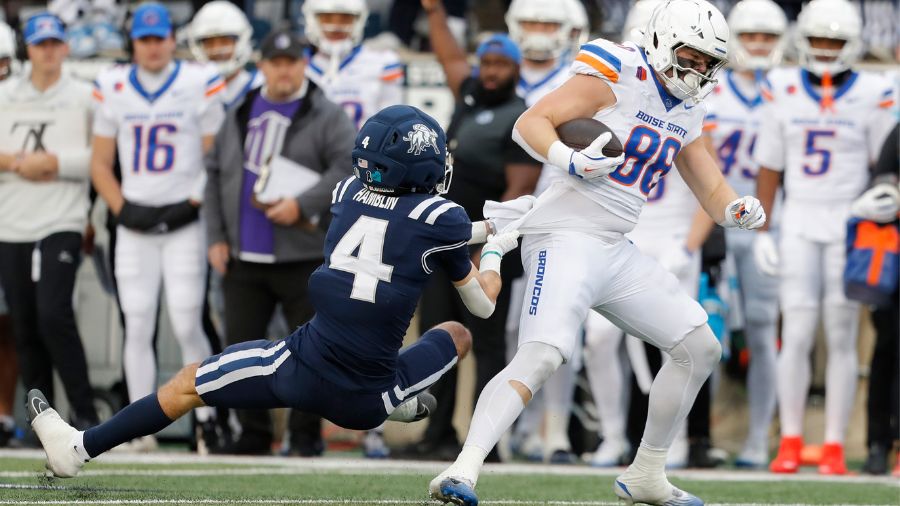Brevin Hamblin #4 of the Utah State Aggies preseason watchlists...