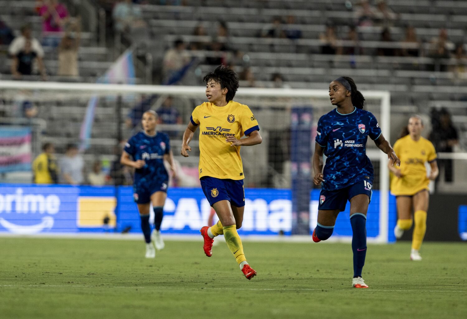 Mina Tanaka scored a brace in Utah Royals FC's 4-2 loss to the San Diego Wave, Friday, Aug. 21, 202...