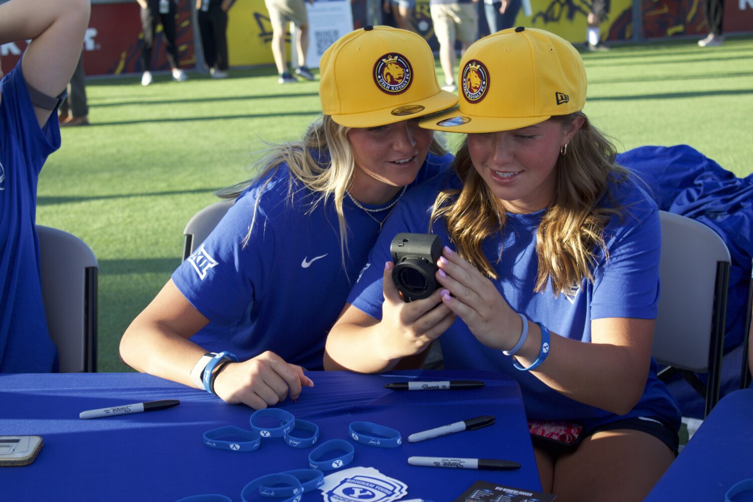 BYU women's soccer players Ellie Walbruch (left) and Lucy Kesler were both named to the All-Big 12 ...