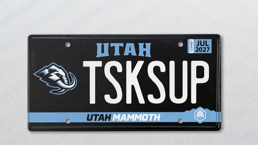 Utah Mammoth license plate...