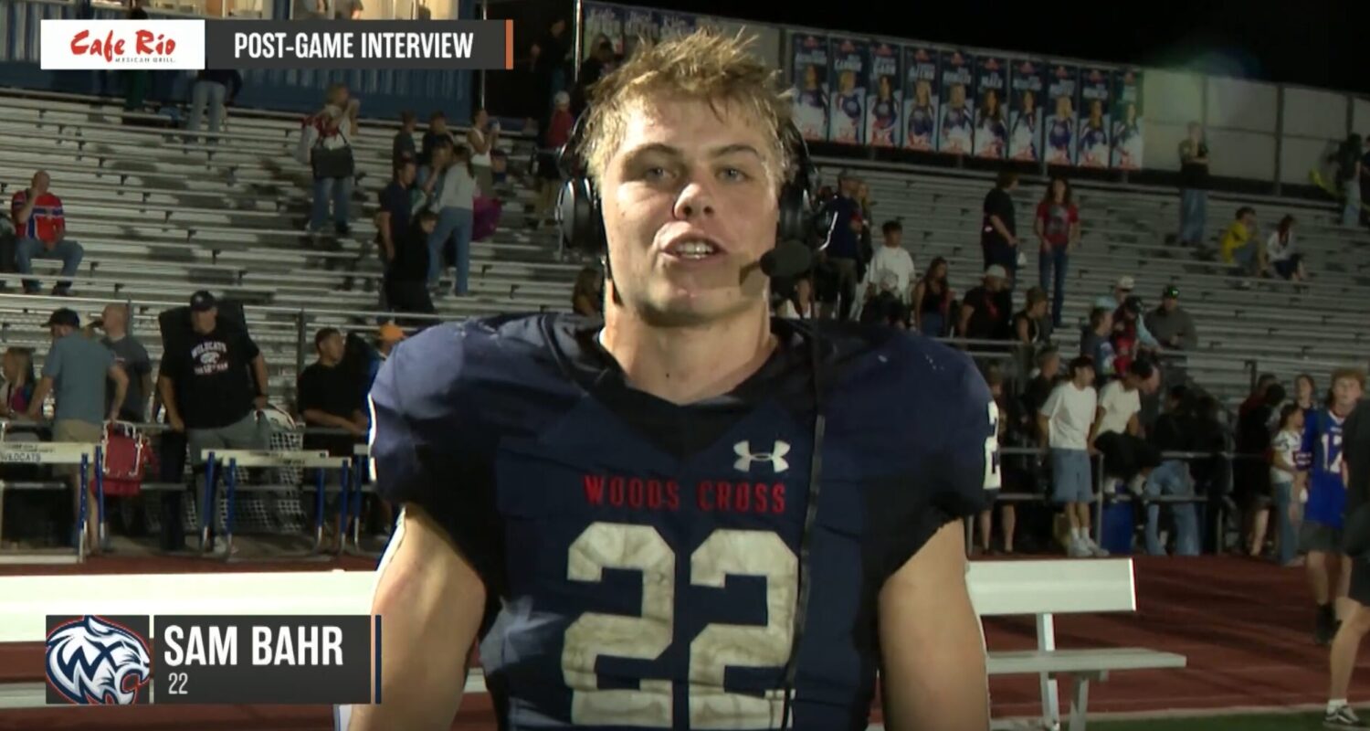 Woods Cross' Sam Bahr ran for the the game-winning touchdown with 1:10 left to help the Wildcats su...