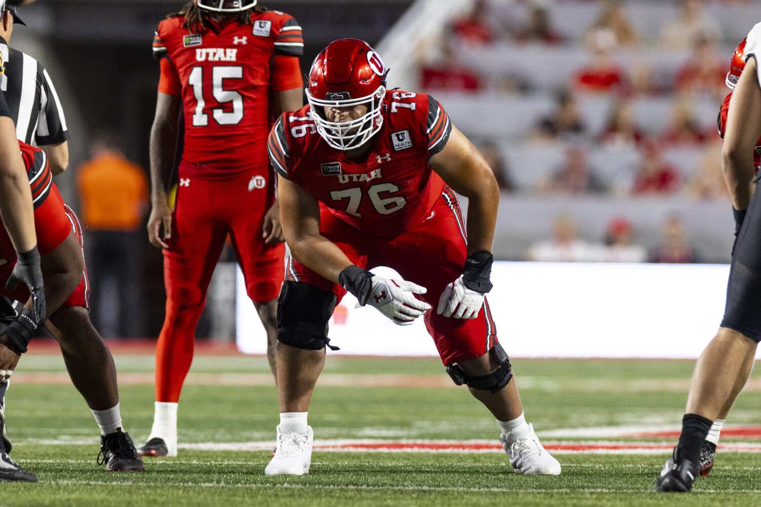 Zereoue Williams has emerged at LT for Utah football... and the NFL?...