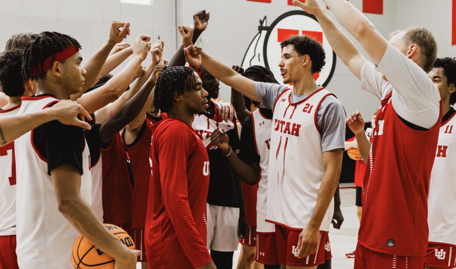 Utah basketball at practice this offseason....