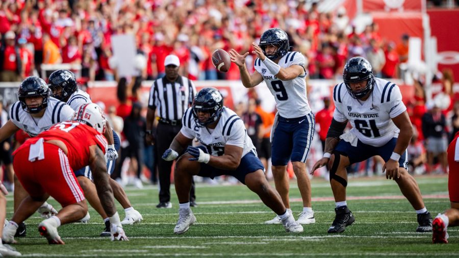 Utah State football Grady Brosterhous...