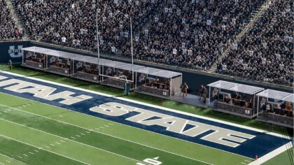 Utah State football announces plans for field-level suites at Jim Laub Family Stadium